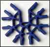 K'NEX-7-Weg-Verbindungsstück 3D blau