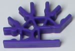 K'NEX-4-Weg-Verbindungsstück 3D purpur foncé