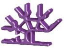 K'NEX-4-Weg-Verbindungsstück 3D purpur