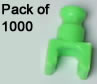 Paket mit 1000 K'NEX-Klammer mit Stangenende Fluorescent grn