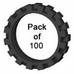 Paket mit 100 K'NEX-Reifen medium