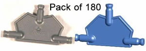 Paket mit 180 K'NEX-Tri-Paneel mini Silber und Blau