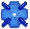 K'NEX-Quadratpaneel mini fluoreszierend blau