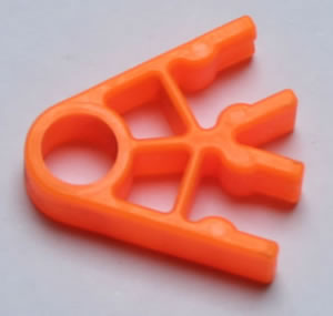 K'NEX-2-Weg-Verbindungsstck fluoreszierend orange