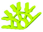 K'NEX-4-Weg-Verbindungsstück fluoreszierend grün