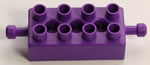 Kid-K'NEX-Baustein 2 x 4 Stangenachse purpur