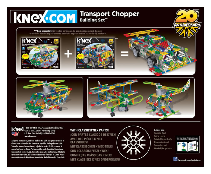 Box reverse image for K'NEX Transport Chopper building set