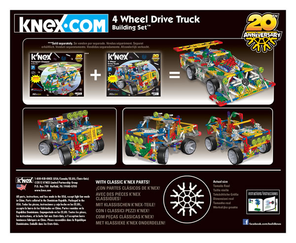 Box reverse image for K'NEX 4-wheel drive Truck building set