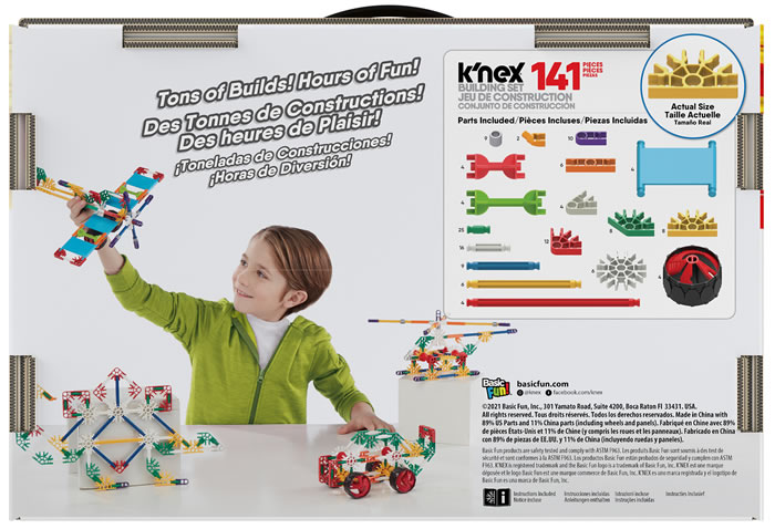 Box reverse image for K'NEX Classics - Beginner 40-model  Building Set