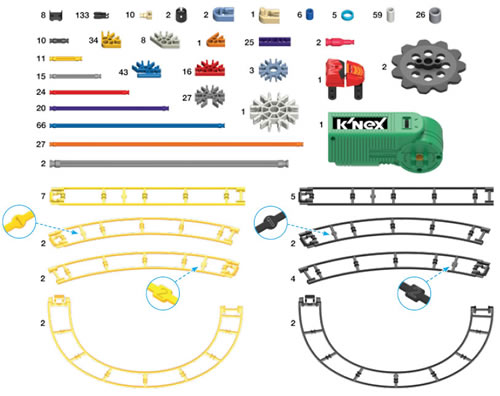 Parts list for Hornet Swarm coaster