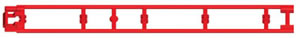 MICRO K'NEX Coaster Track 203mm straight Red