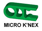 MICRO K'NEX Clip with Hole end Green