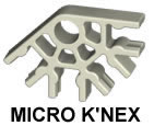 MICRO K'NEX Connector 4-way Light Grey