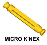 Yellow 25mm Micro Rod Micro Knex Spare Parts bundle of 20 