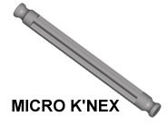 MICRO K'NEX Rod 40mm Dark Grey