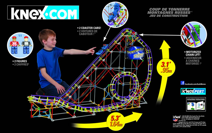 Box reverse image for K'NEX Thunderbolt Strike roller coaster