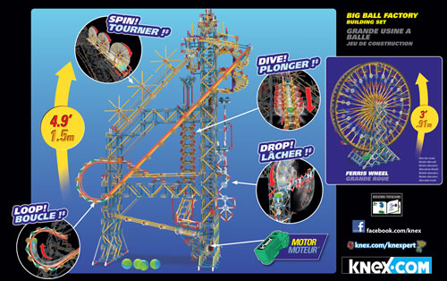 Box reverse image for K'NEX Big Ball Factory building set