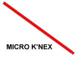 MICRO K'NEX X Rod one-ended Red