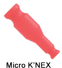 MICRO K'NEX Transition Rod Fluorescent Red