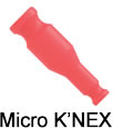 MICRO K'NEX Transition Rod Fluorescent Red