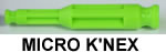 MICRO K'NEX Transition Rod 37mm Fluorescent green