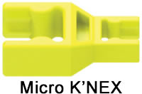 MICRO K'NEX Classic-to-micro reducer clip Yellow
