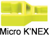 MICRO K'NEX Classic-to-micro reducer clip Yellow