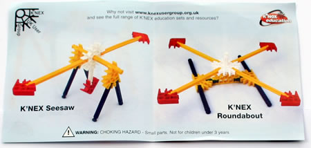 Instruction book image for K'NEX Sample set