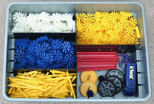 Full tray showing dividers