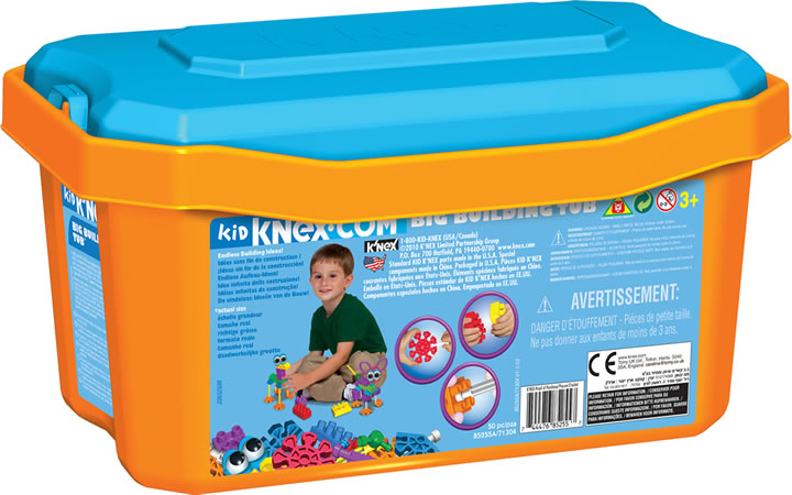 Box reverse image for Kid K'NEX 16-model Big Building tub