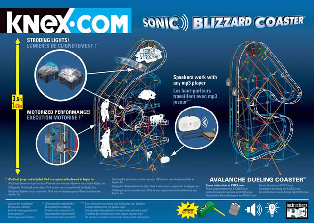 Box reverse image for K'NEX Sonic Blizzard Coaster