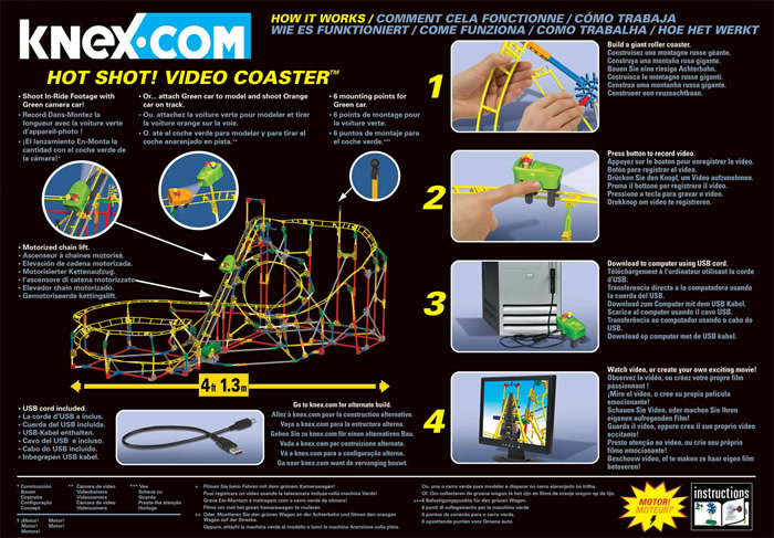 Box reverse image for K'NEX Hot Shot Video Coaster