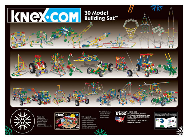 Box reverse image for Classic K'NEX 30-model building set