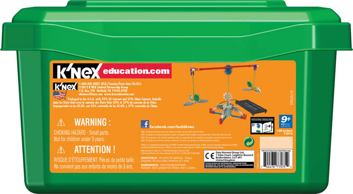 Box reverse image for K'NEX Investigating Solar Energy set