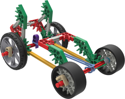 K'NEX Short rubber band racer