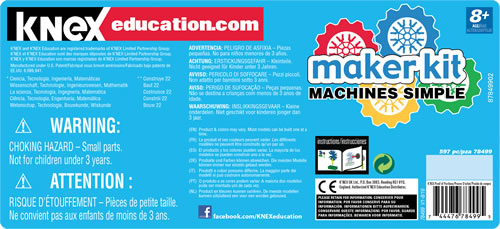 Box reverse image for Maker kit Simple Machines