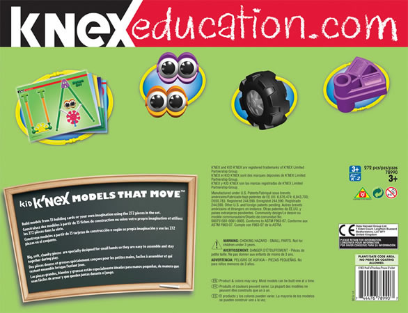 Box reverse image for Kid K'NEX Models that Move set