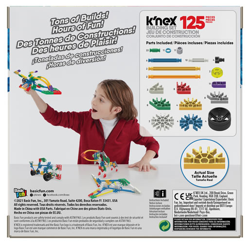 Box reverse image for K'NEX Classics - Beginner Builds 10-model  Building Set
