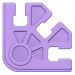 Kid K'NEX Connector 3-way Light Purple