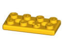 K'NEX Brick 2 x 4 flat Yellow