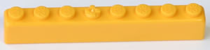 K'NEX Brick 1 x 8 Yellow