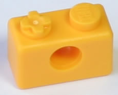 K'NEX Brick 2 x 1 Holed Yellow