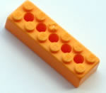 K'NEX Brick 2 x 6 Yellow