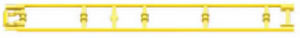 MICRO K'NEX Coaster Track 203mm straight Yellow