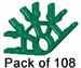 Pack 108 K'NEX Connector 4-way Green