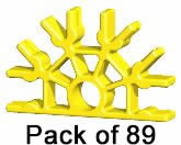 Pack 89 K'NEX Connector 5-way Yellow
