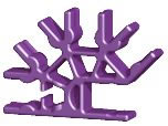 K'NEX Connector 4-way 3D Purple