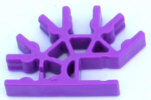 K'NEX Connector 4-way 3D Purple