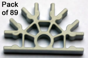 Pack 89 K'NEX Connector 5-way Light grey