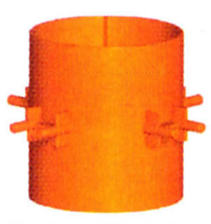K'NEX Tube holder 6.4cm Orange for Corkscrew canyon
